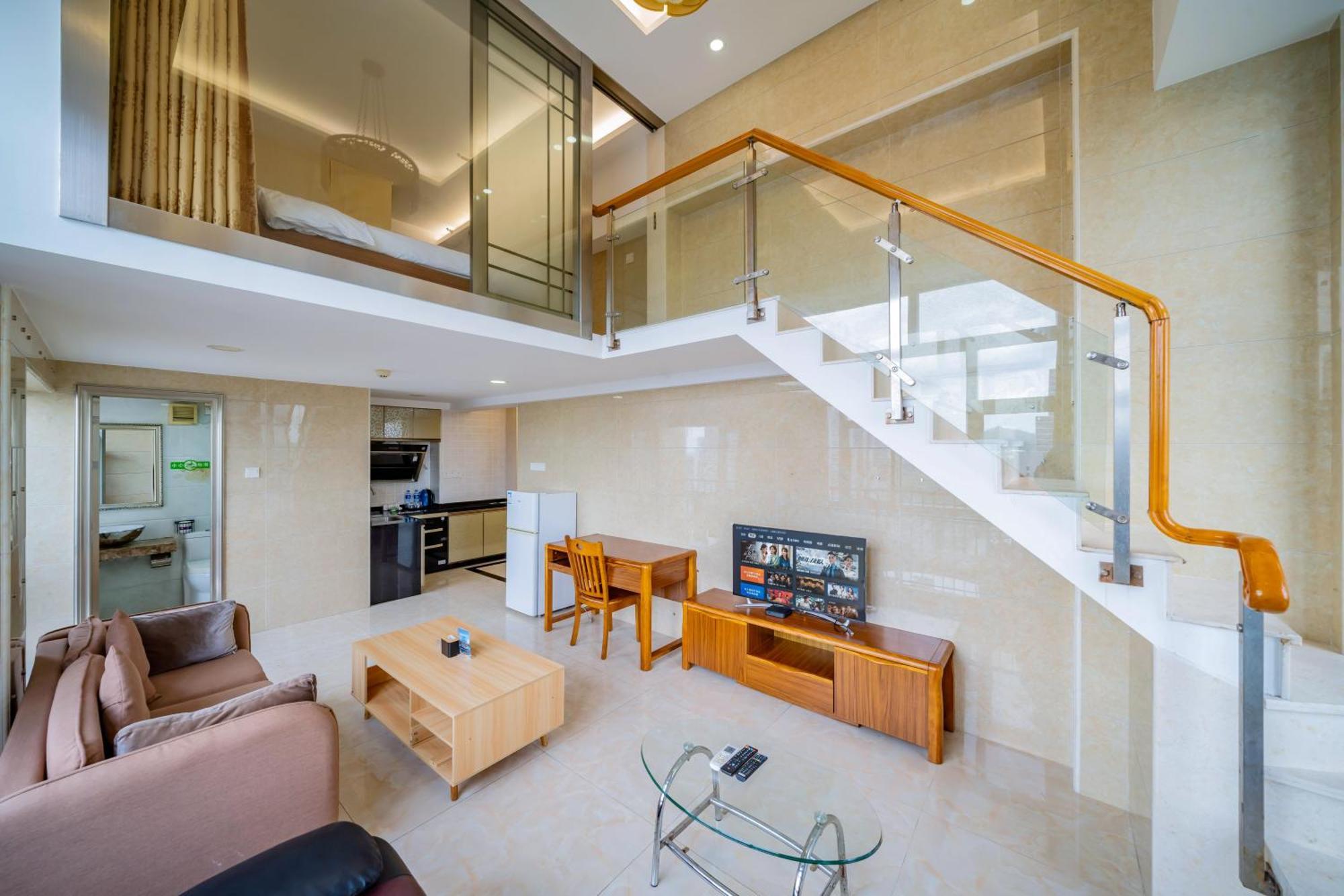 April Fair Duplex Apartment Guangzhou South Railway Station Ao Yuan Yue Shi Dai Branch Eksteriør billede